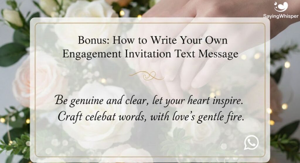 Bonus: How to Write Your Own Engagement Invitation Text Message