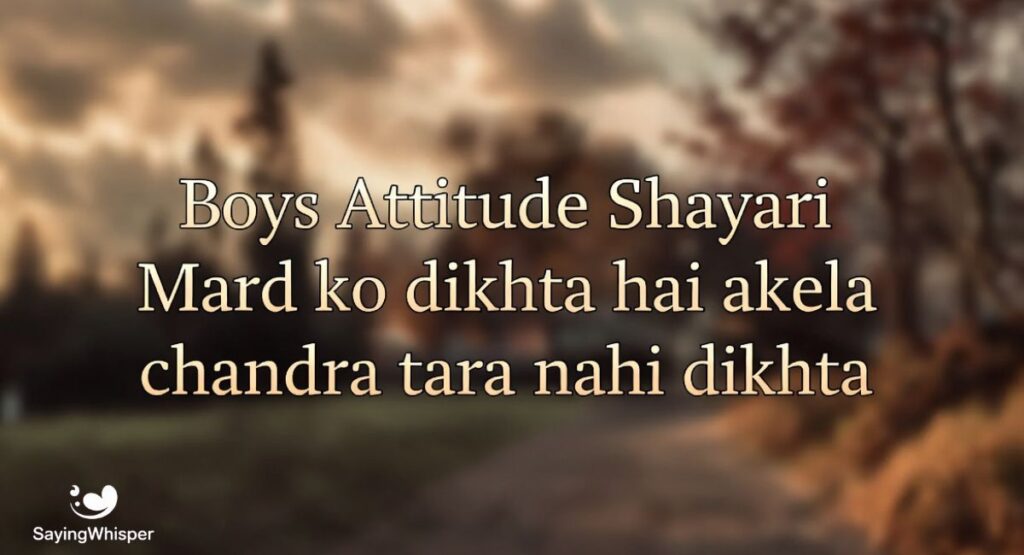 Boys Attitude Shayari