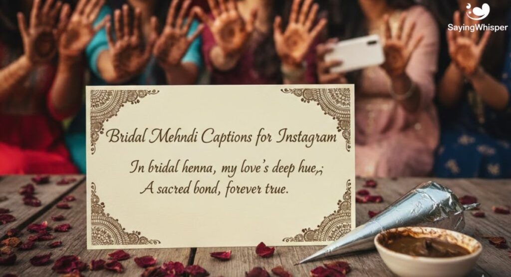 Bridal Mehndi Captions for Instagram
