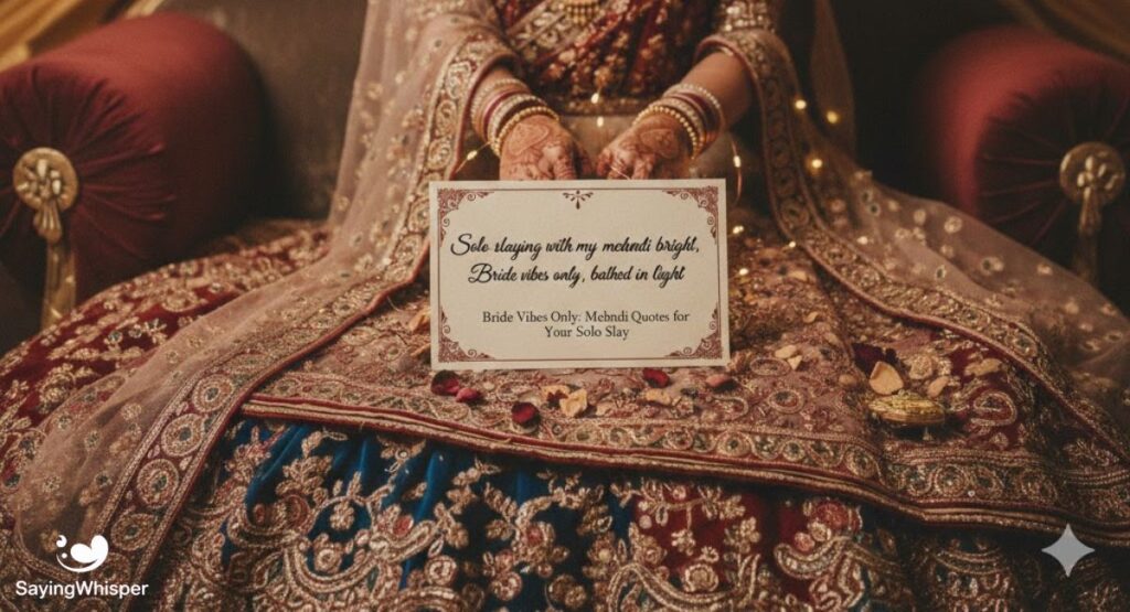 Bride Vibes Only: Mehndi Quotes for Your Solo Slay