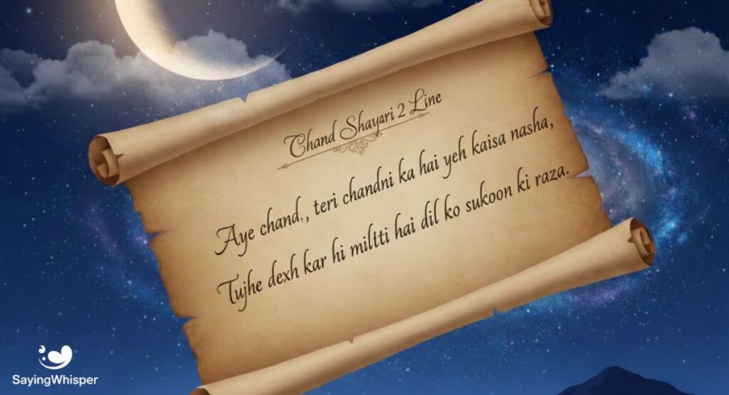 Chand Shayari 2 Line
