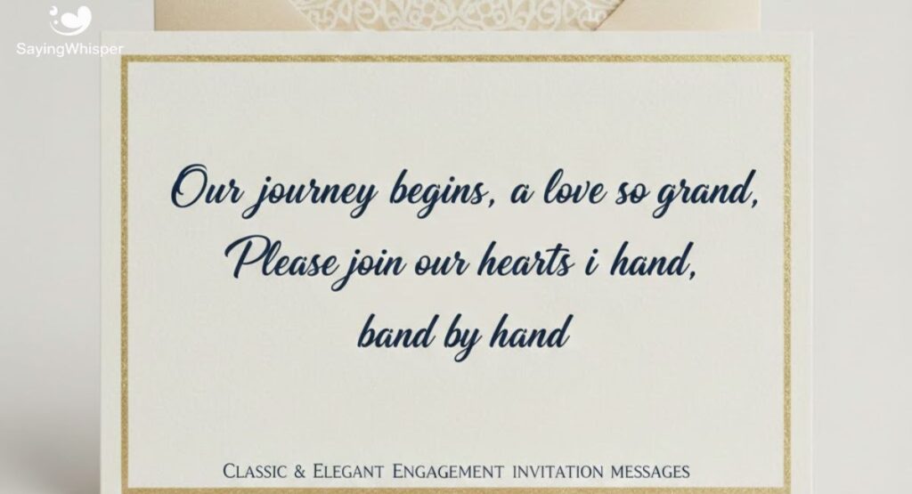 Classic & Elegant Engagement Invitation Messages