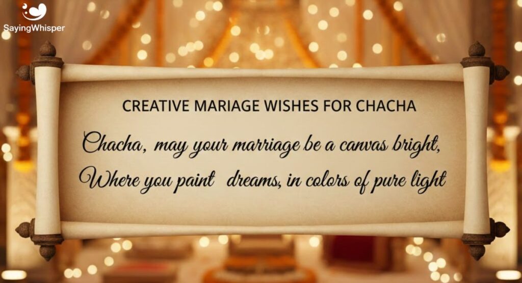 Creative Marriage Wishes for Chacha