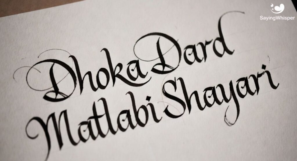 Dhoka Dard Matlabi Shayari