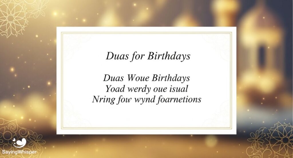Duas for Birthdays