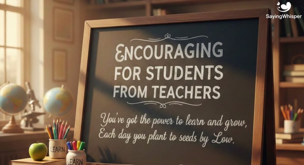 Encouraging Words For Students From Teachers