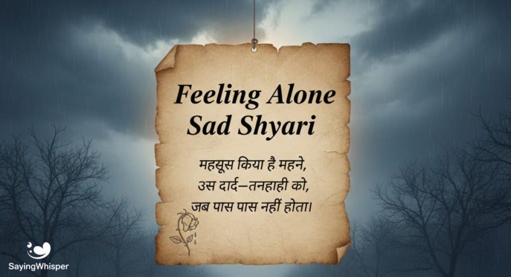 Sad Alone Shayari