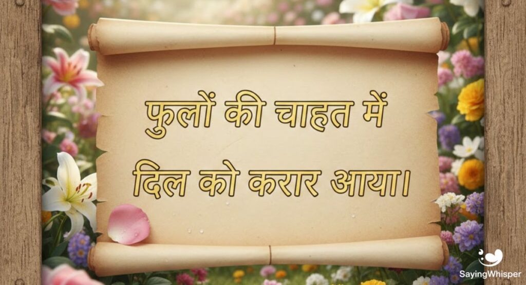 Flower Shayari in Hindi