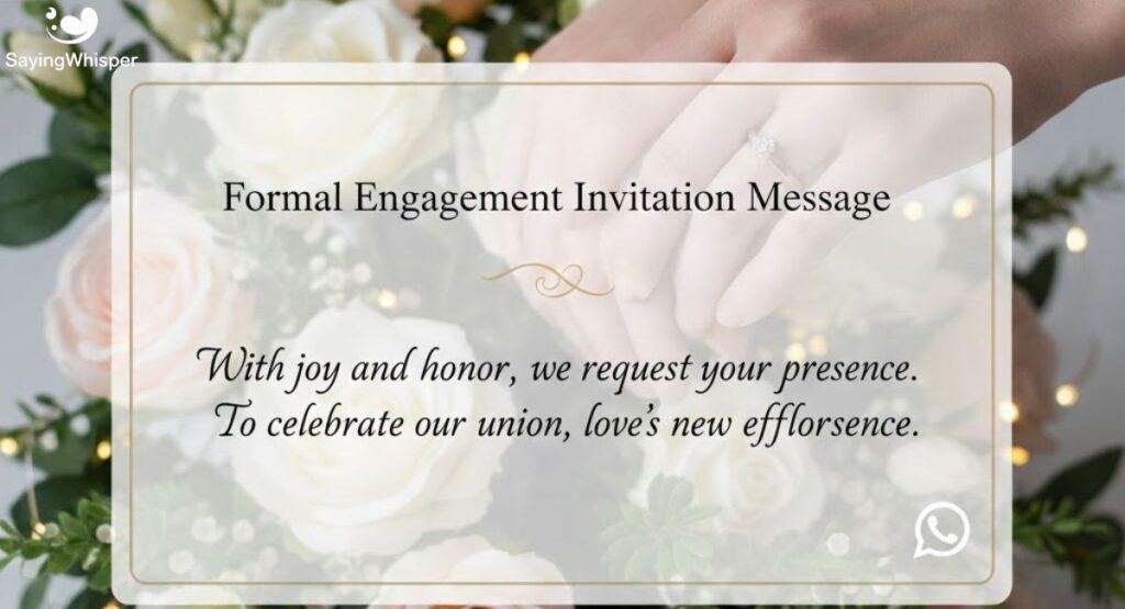 Formal Engagement Invitation Message