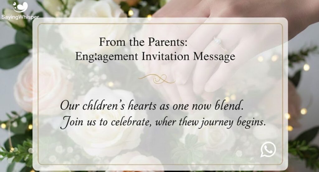 From the Parents: Engagement Invitation Message