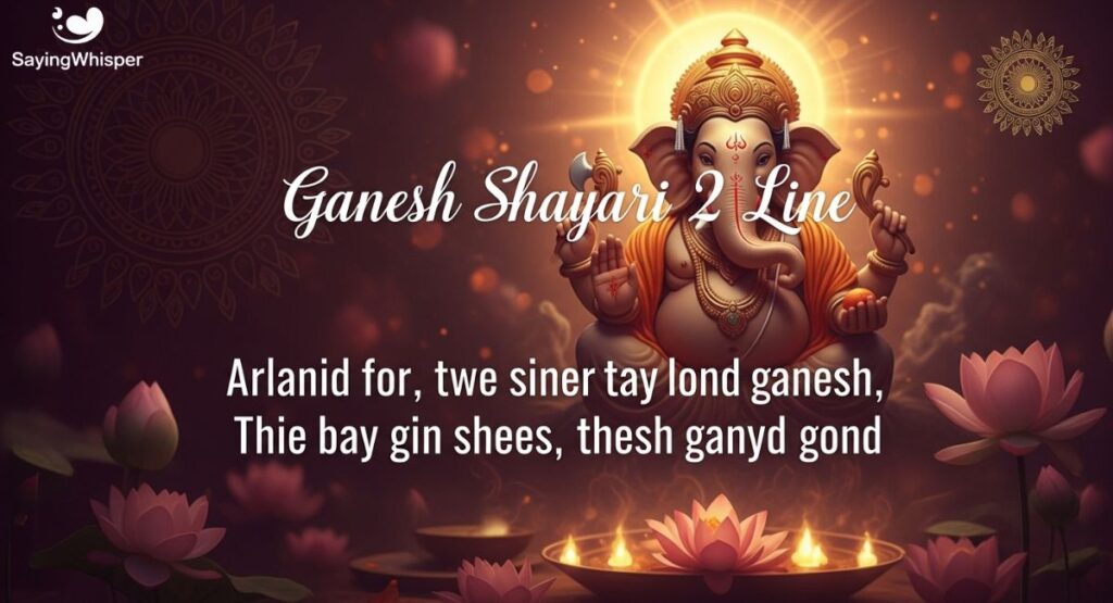 Ganesh Shayari 2 Line