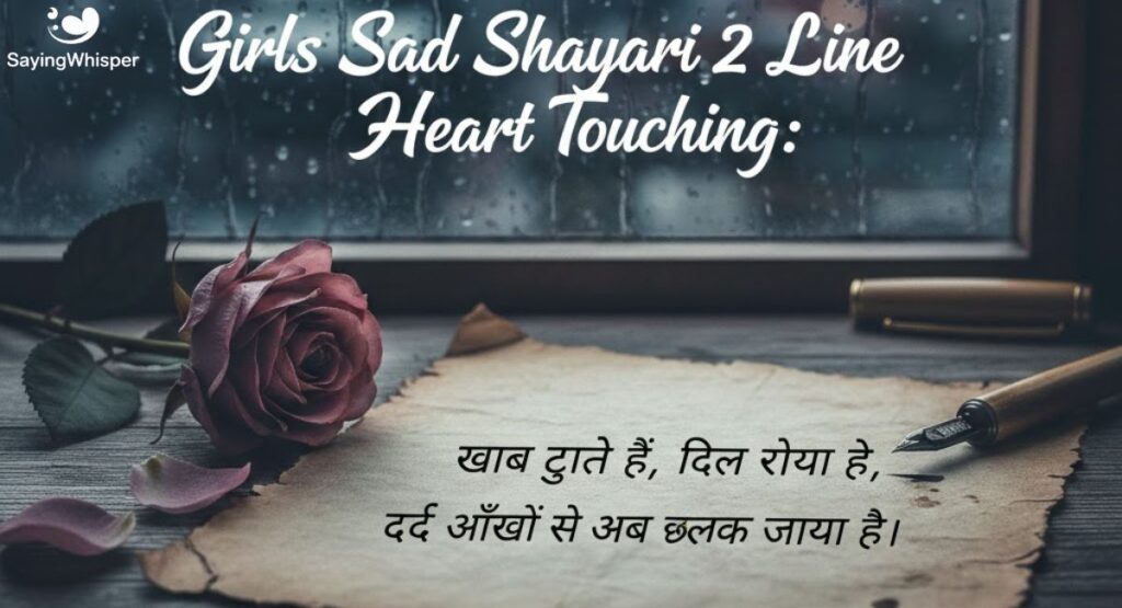 Girls Sad Shayari 2 Line Heart Touching: