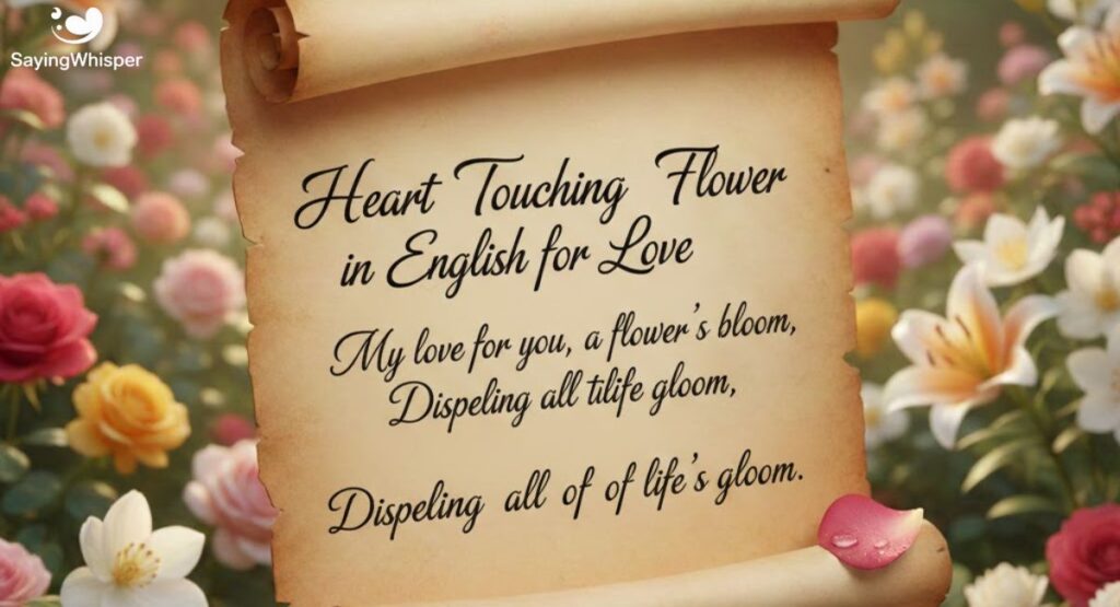 Heart Touching Flower Shayari in English for Love