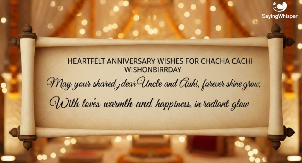 Heartfelt Anniversary Wishes for Chacha Chachi