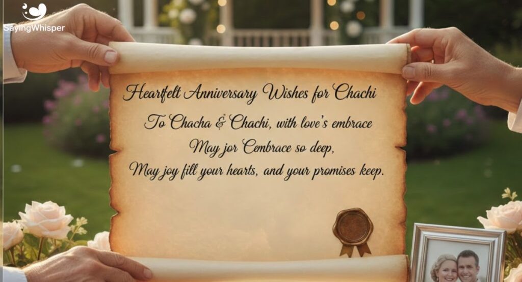 Heartfelt Anniversary Wishes for Chacha Chachi