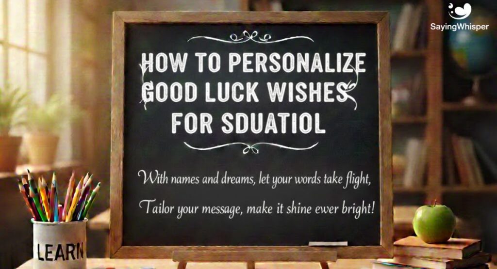 How to Personalize Good Luck Wishes for School