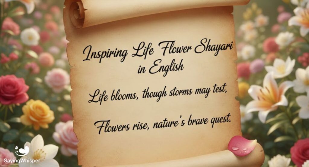 Inspiring Life Flower Shayari in English