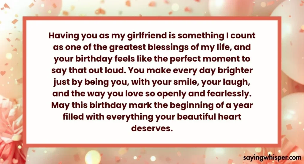 Long Birthday Messages for Girlfriend
