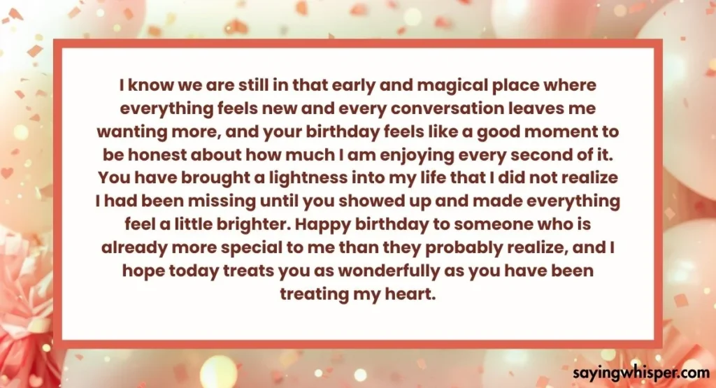 Long Birthday Messages for New Relationships (Early Love & Sweet Beginnings)