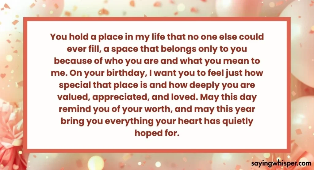 Long Heartfelt Birthday Messages for Someone Special