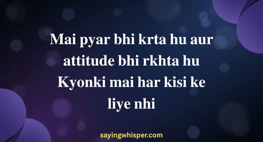 Love Attitude Shayari