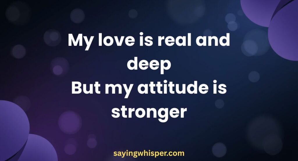 Love Attitude Shayari in English