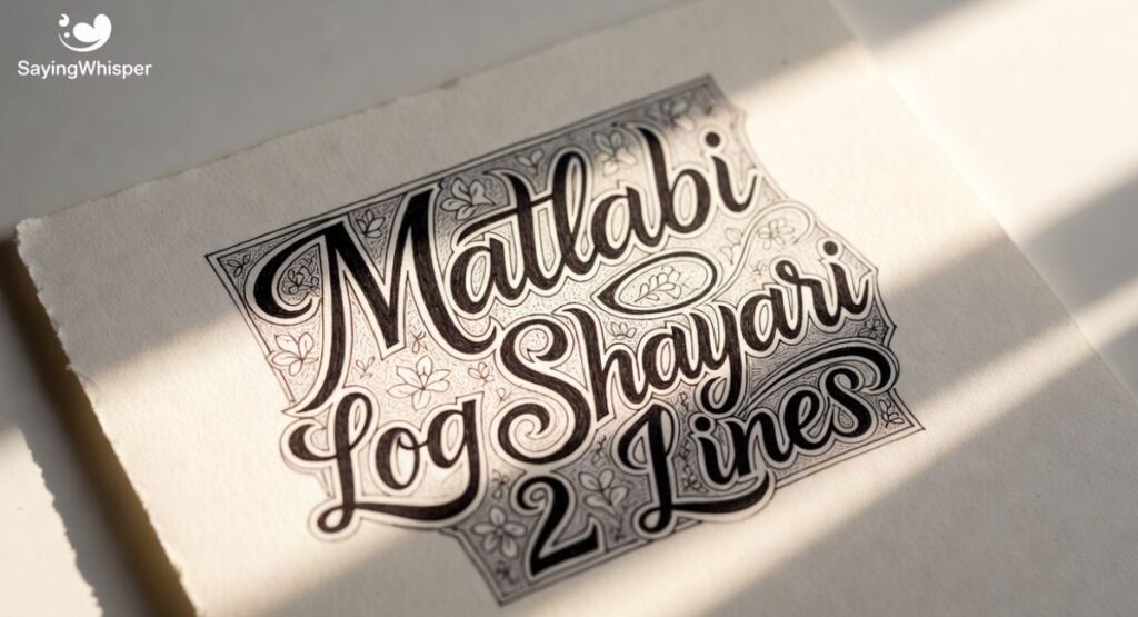 Matlabi Log Shayari 2 Lines