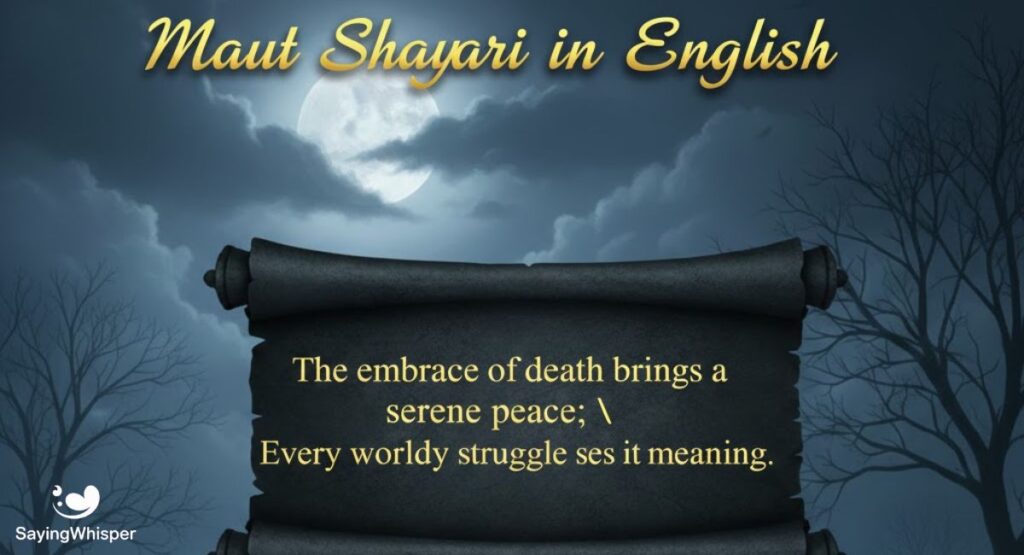 Maut Shayari in English