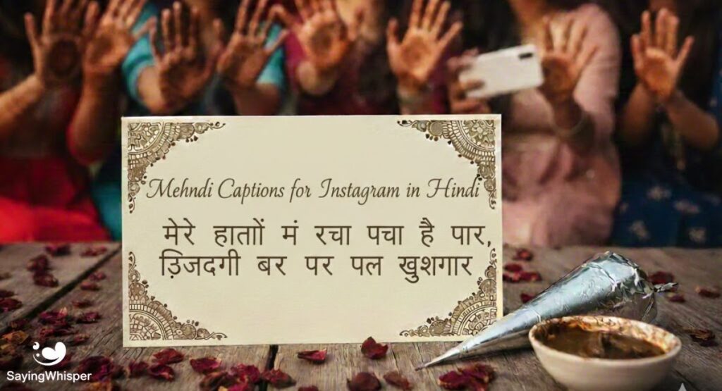 Mehndi Captions for Instagram in Hindi