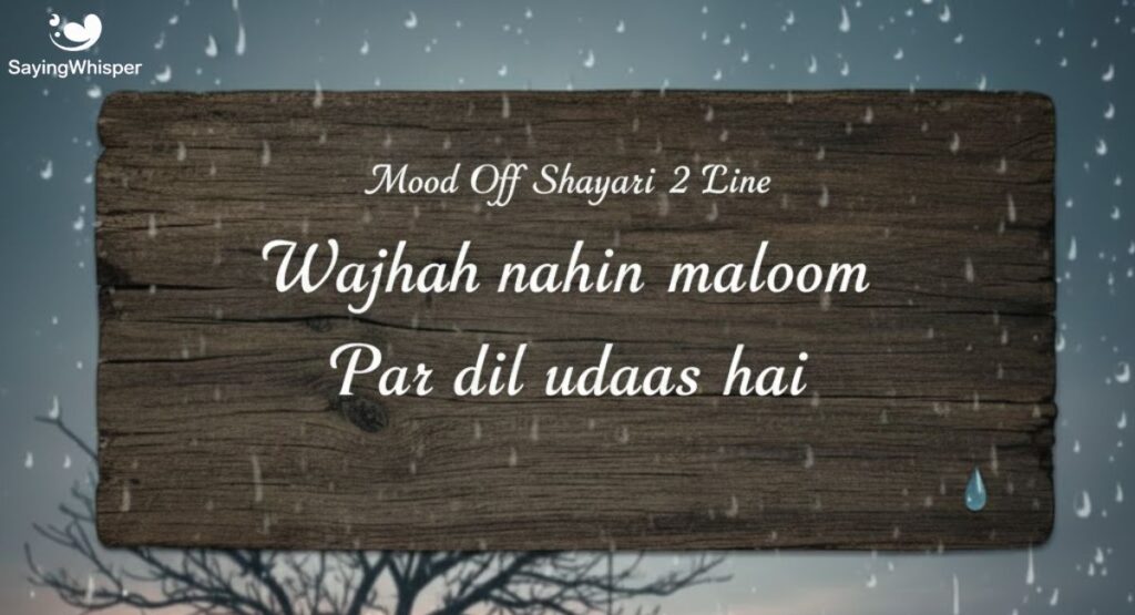 Mood Off Shayari 2 Line