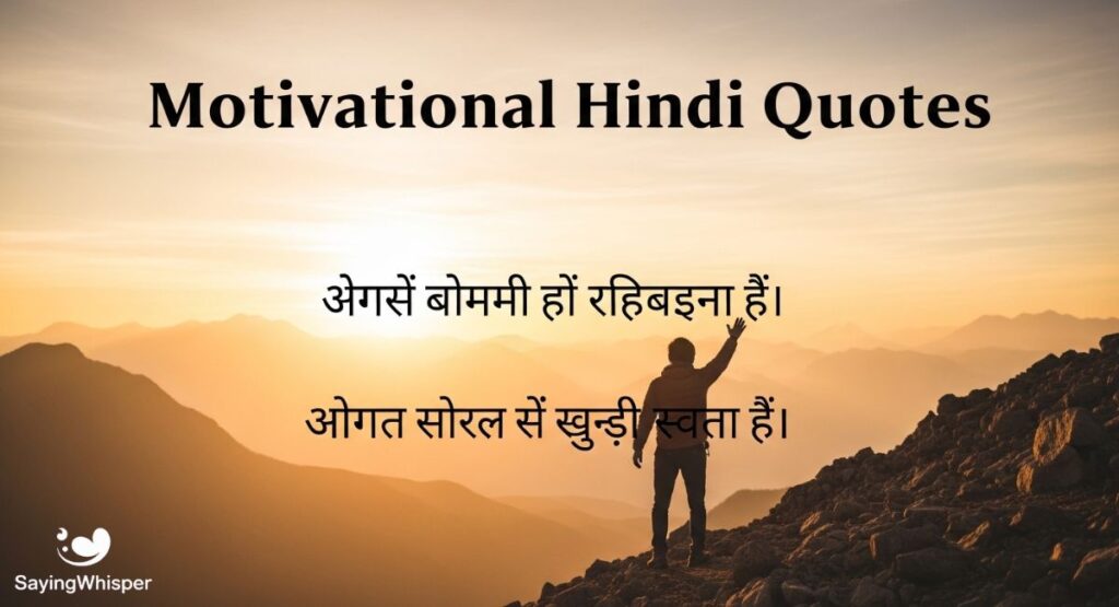 Motivational Hindi Quotes