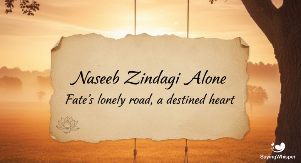 Naseeb Zindagi Alone Shayari