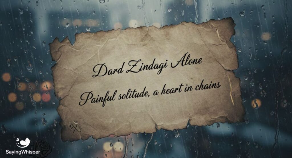 Painful / Dard Zindagi Alone Shayari