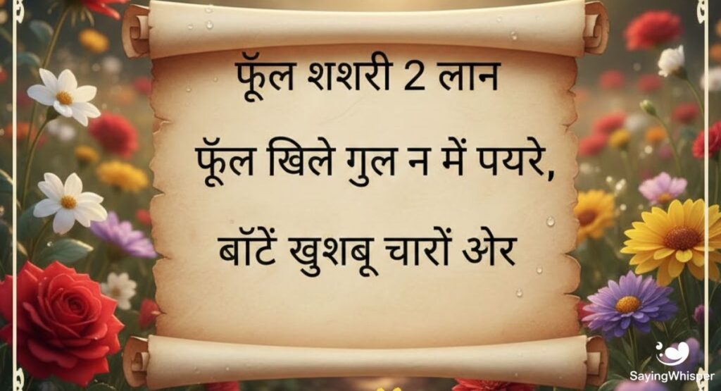 Phool Shayari 2 Line
