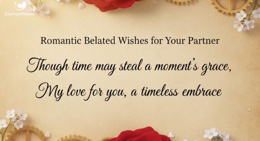 Romantic Belated Wishes for Your Partner