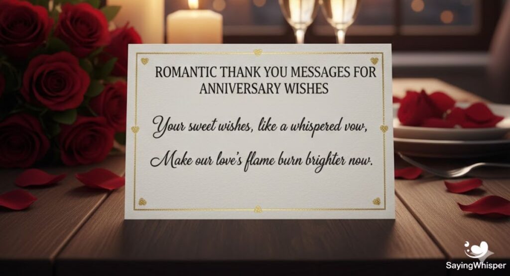 Romantic Thank You Messages for Anniversary Wishes