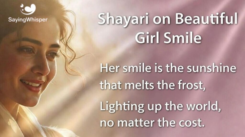 Shayari on Beautiful Girl Smile