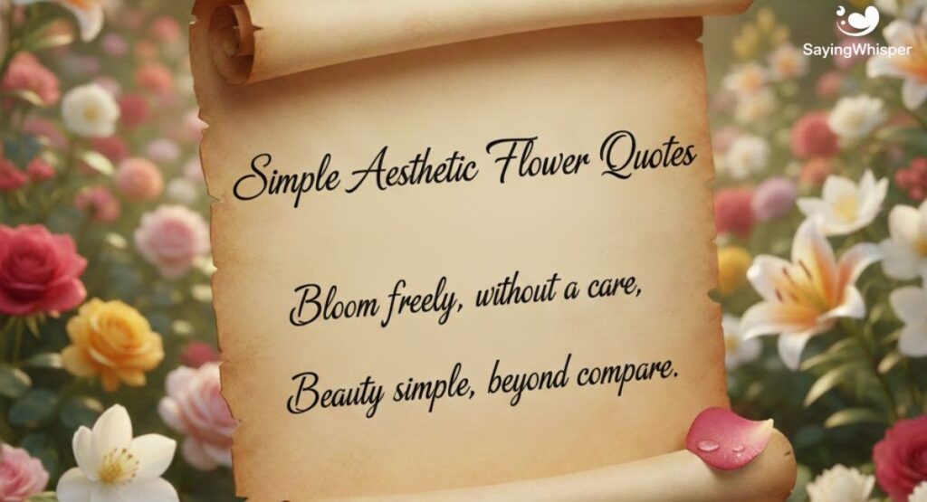 Simple Aesthetic Flower Quotes