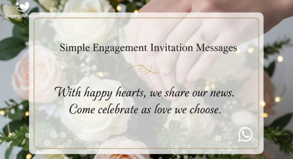 Simple Engagement Invitation Messages