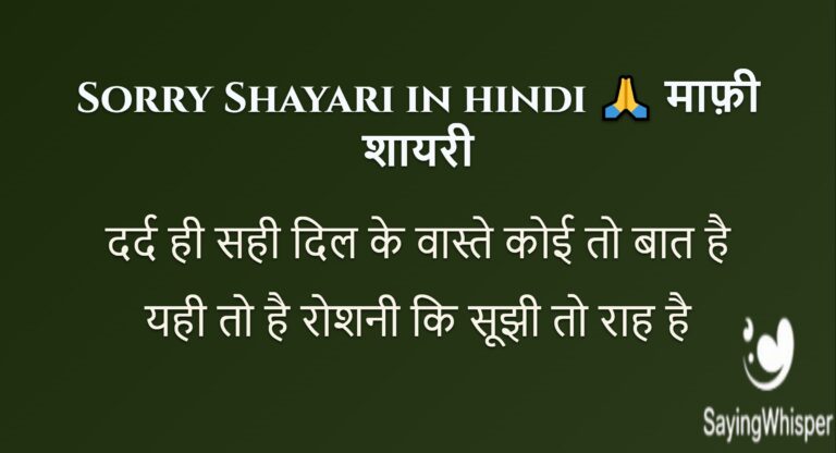 Sorry Shayari in hindi 🙏 माफ़ी शायरी
