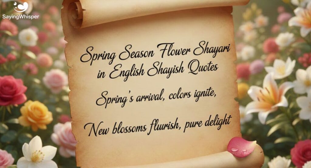 Spring Season Flower Shayari in English Quotes