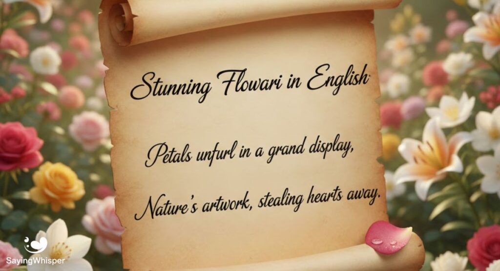Stunning Flower Shayari in English