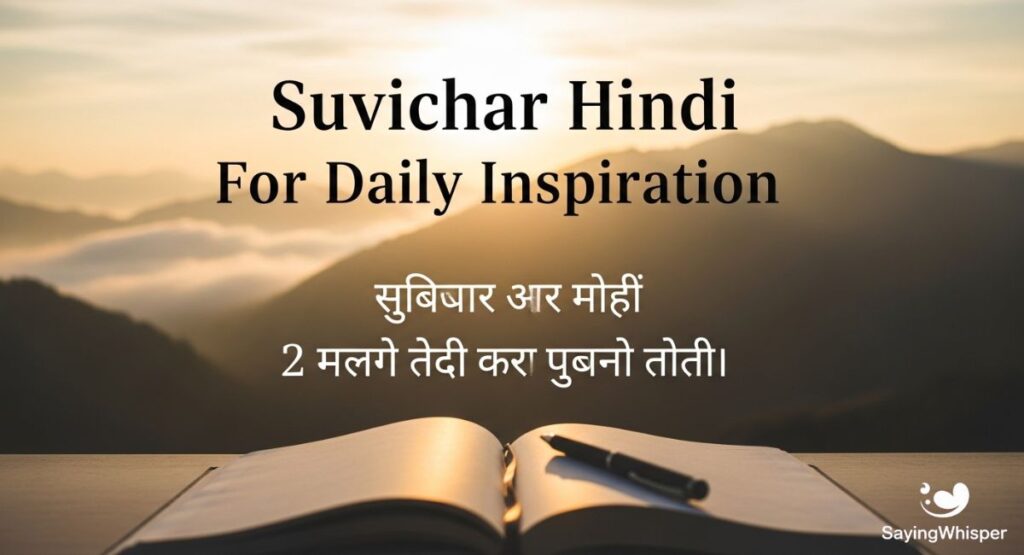 Suvichar Hindi For Daily Inspiration