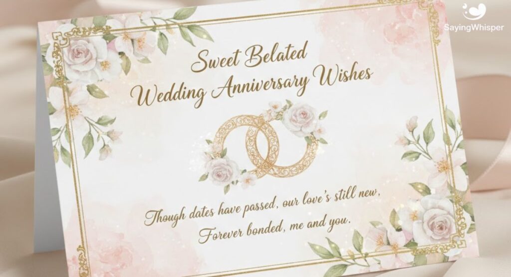Sweet Belated Wedding Anniversary Wishes