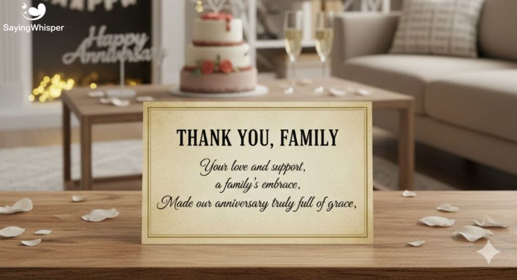 Thank You Messages for Family on Our Anniversary