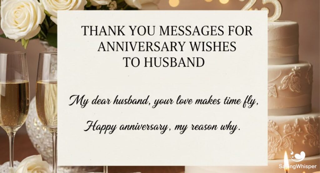 Thank You Messages for Wedding Anniversary Wishes to Husband