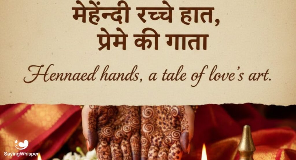 Traditional & Poetic Mehndi Captions (Hindi & English)