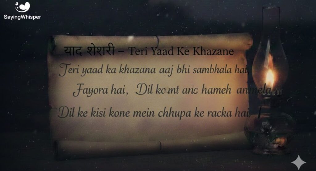 Yaad Shayari, Teri Yaad Ke Khazane
