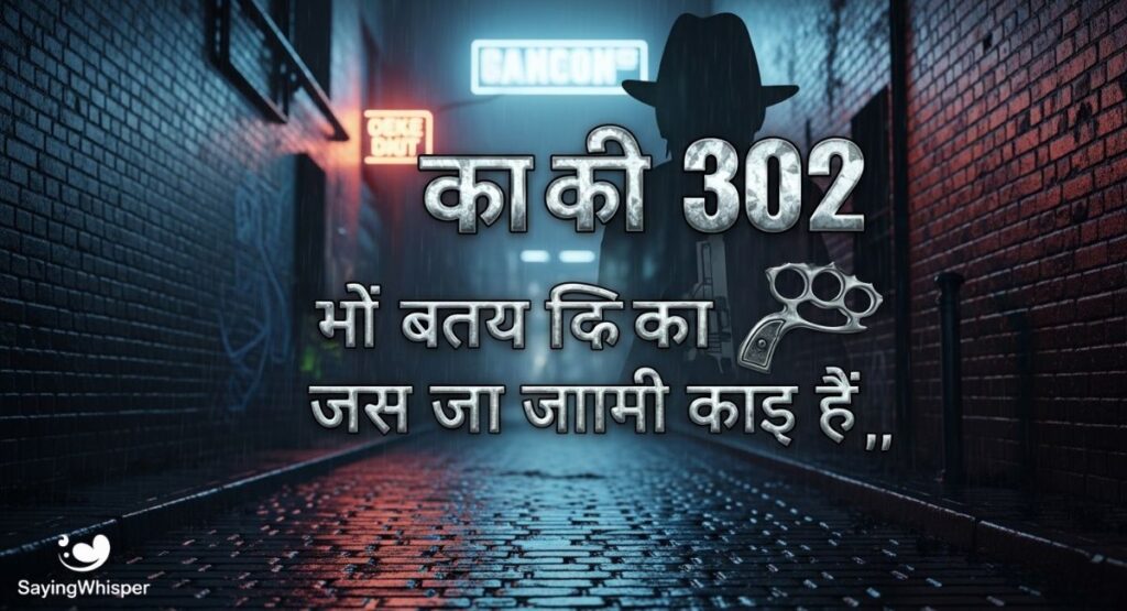 गैंगस्टर शायरी 302 2 Line वाली