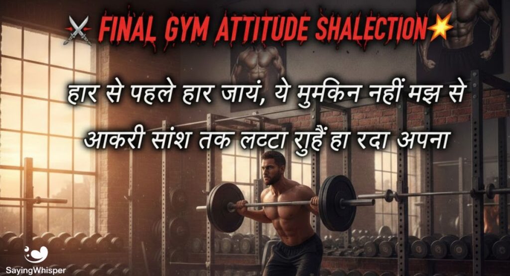 ⚔️ Final Gym Attitude Shayari Collection